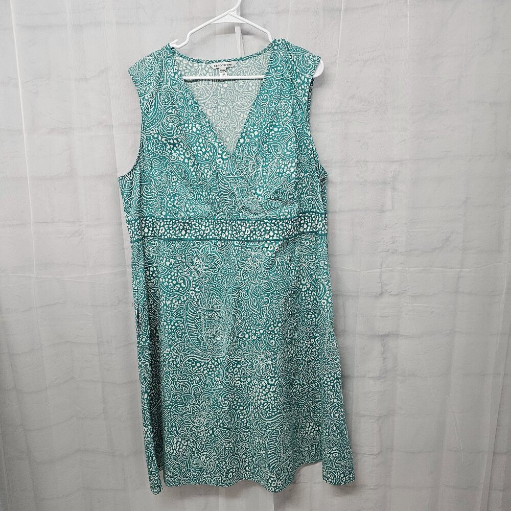 Croft & Barrow Dress Green Sleeveless Floral Boho Cottage 3X - Picture 8 of 14